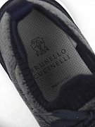 Мужские кроссовки Brunello Cucinelli текстильные темно-синие — стелька с логотипом Brunello Cucinelli