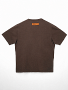 Мужская футболка Heron Preston "HPNY" коричневая из хлопка — вид сзади