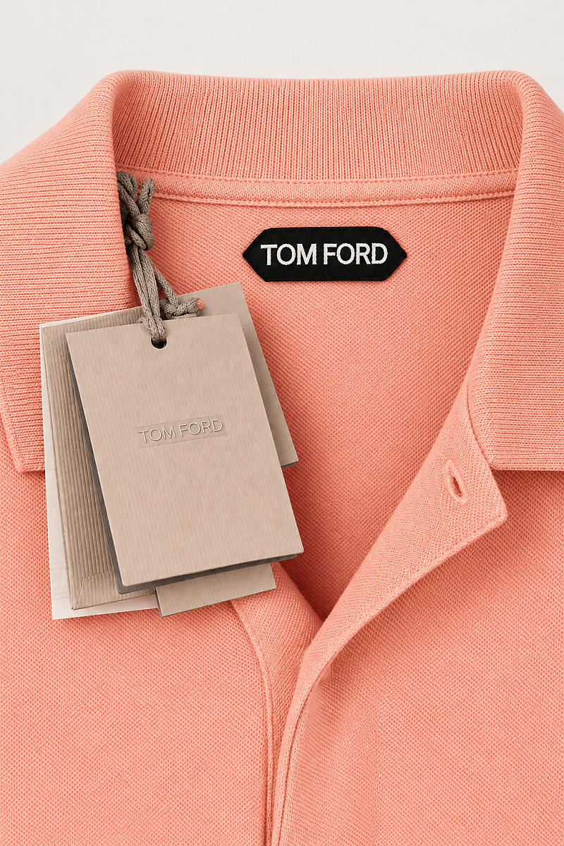 Мужское поло Tom Ford розовое, хлопок Tom Ford фото 3