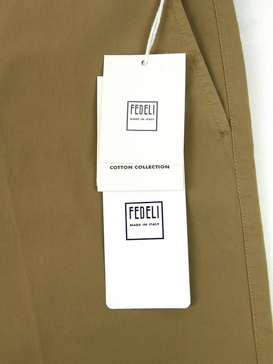 Мужские брюки чинос Fedeli горчичные, хлопок/эластан Fedeli фото 6