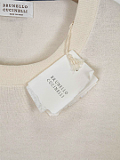 Мужской джемпер Brunello Cucinelli молочный, хлопок Brunello Cucinelli фото 4