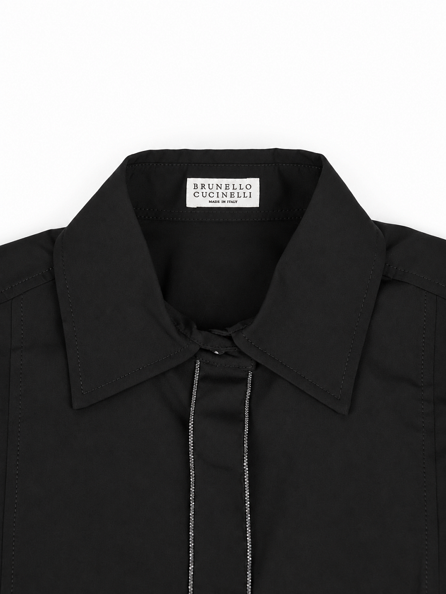 Женская блузка Brunello Cucinelli черная Brunello Cucinelli фото 2