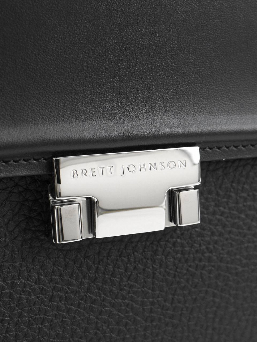 Мужская папка-клатч черная, кожа BRETT JOHNSON фото 5