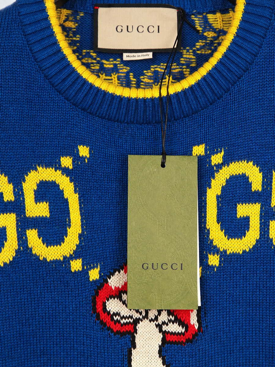 Мужской джемпер Gucci с орнаментом GG, хлопок/шерсть Gucci фото 3