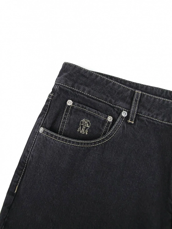 Мужские джинсы Brunello Cucinelli Leisure Fit графит (селдвидж деним) Brunello Cucinelli фото 4