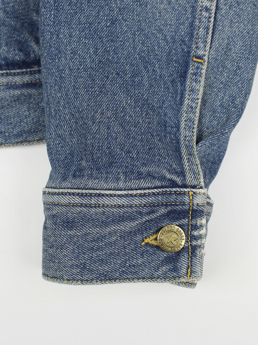Женская джинсовая куртка Golden Goose синяя хлопок Golden Goose фото 7