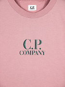 Мужская футболка C.P. Company пыльно-розовая, хлопок — принт спереди