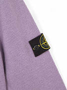 Мужской джемпер Stone Island сиреневый, шерсть/полиамид — фирменный патч Stone island