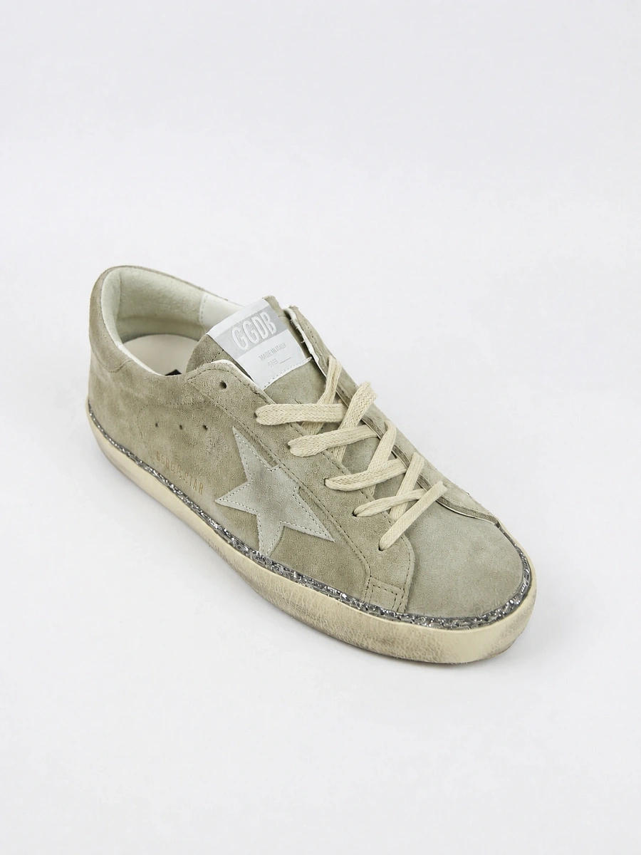 Женские кеды Golden Goose Super Star серые с блестящим рантом Golden Goose фото 3