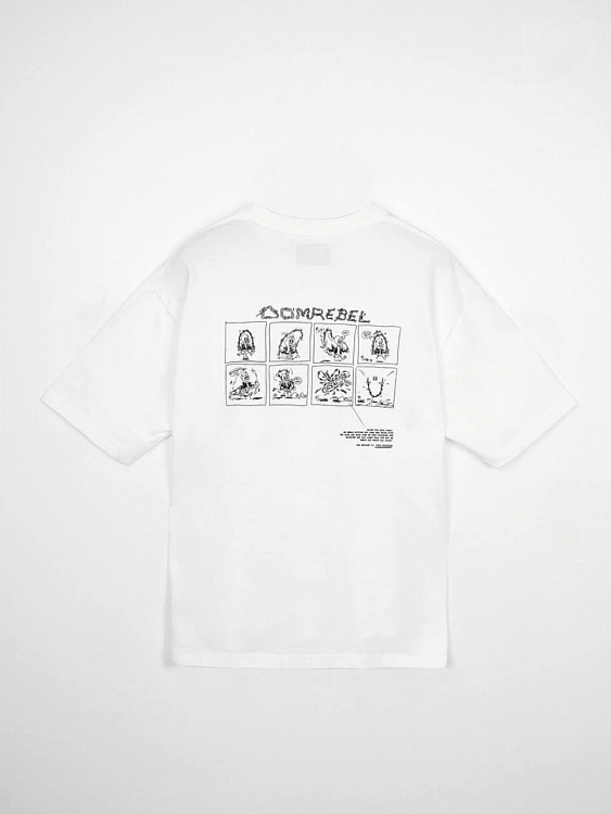 Мужская футболка Domrebel молочная, хлопок Domrebel фото 2