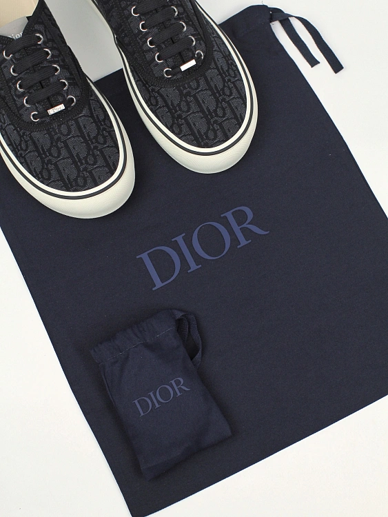 Мужские кеды Dior Saltwind черные, хлопок Dior фото 9