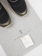 Мужские кроссовки Brunello Cucinelli текстиль графит — фирменный пыльник Brunello Cucinelli