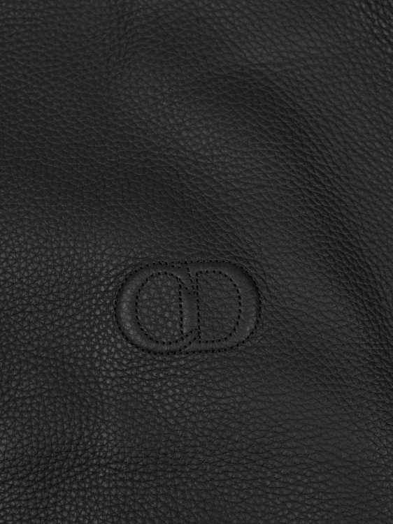 Мужской комбинированный бомбер Dior черный, кожа/шерсть Dior фото 5