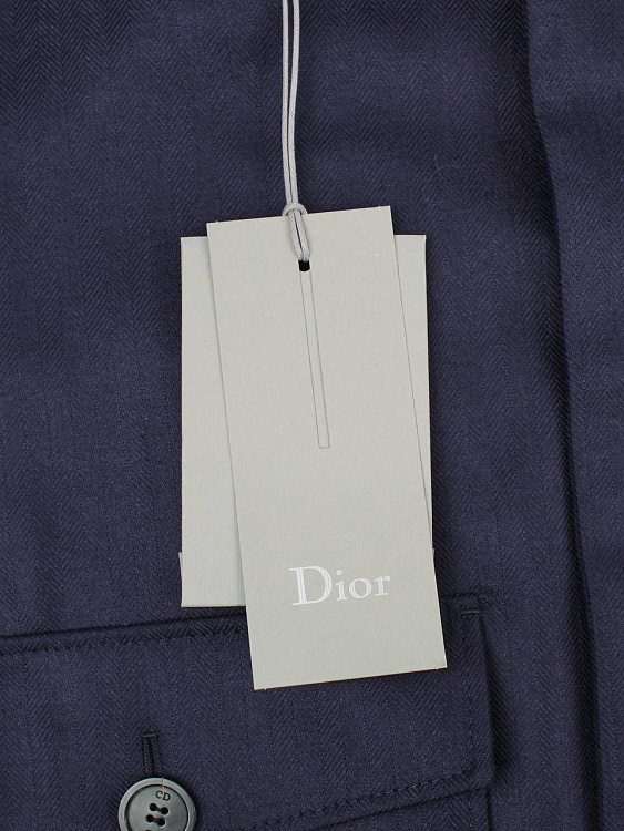 Мужская куртка Dior темно-синяя, кашемир/кожа Dior фото 9