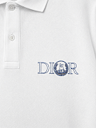 Мужское поло Dior x Hylton Nel белое из хлопка Dior фото 3