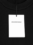 Женский свитшот Alexander Wang черный свободного кроя, хлопок — фирменная бирка Alexander Wang
