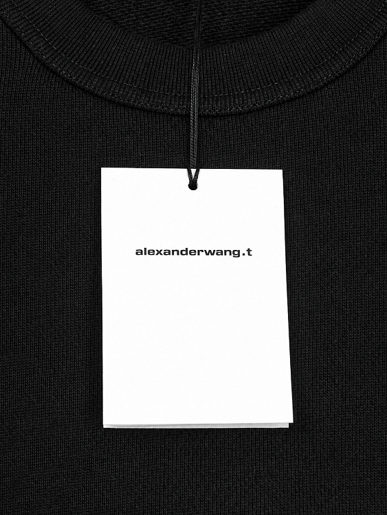 Женский свитшот Alexander Wang черный свободного кроя, хлопок фото 6