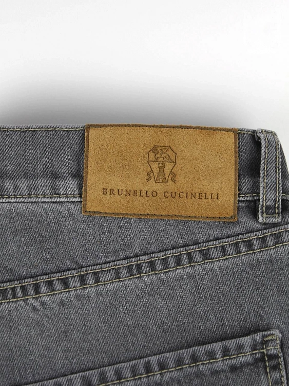 Джинсы мужские Brunello Cucinelli графит облегчённые ICONIC FIT, хлопок Brunello Cucinelli фото 4