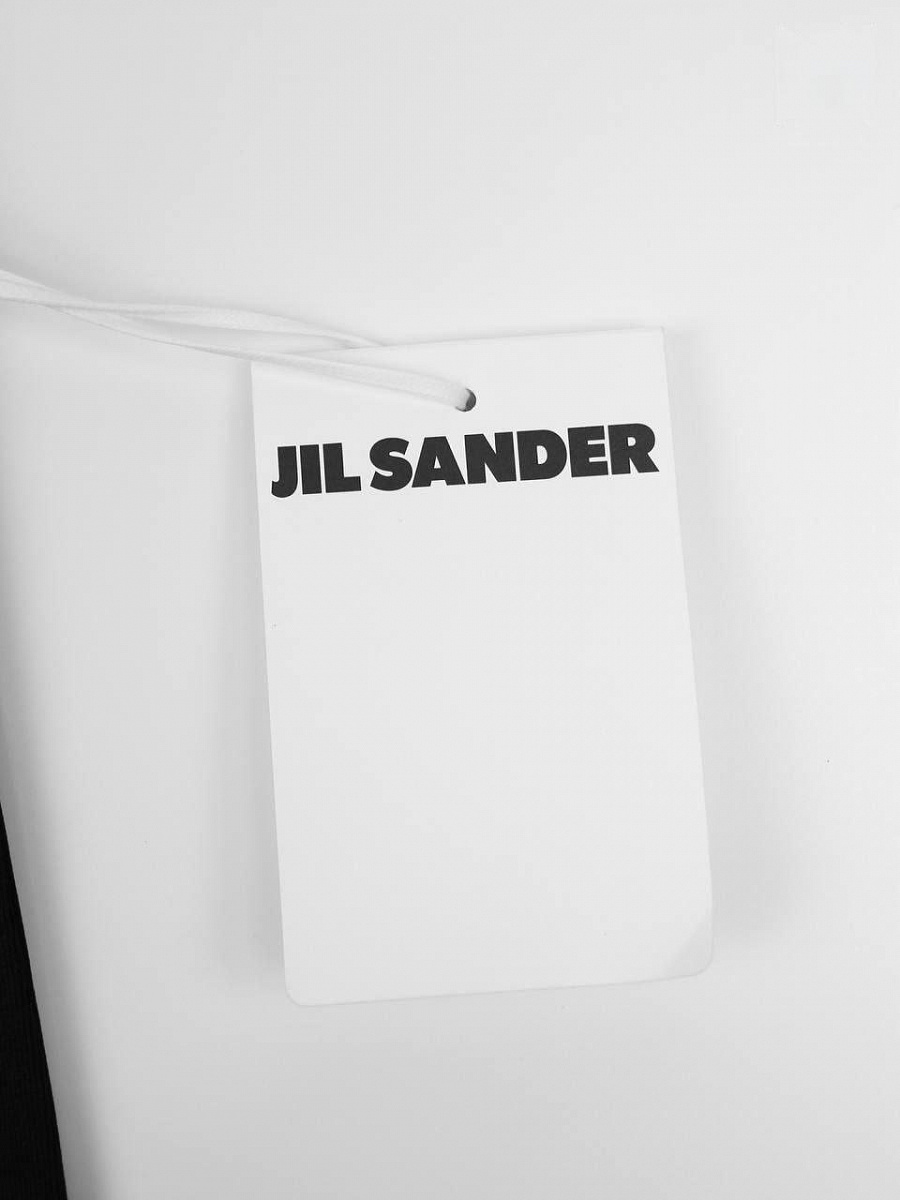 Женская блузка-поло Jil Sander черная, вискоза/полиамид Jil Sander фото 7