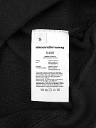 Женский свитшот Alexander Wang черный свободного кроя, хлопок — этикетка с составом и уходом