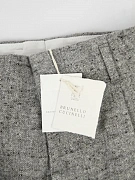 Мужские брюки Brunello Cucinelli серые Relaxed, шерсть/шелк Brunello Cucinelli фото 5