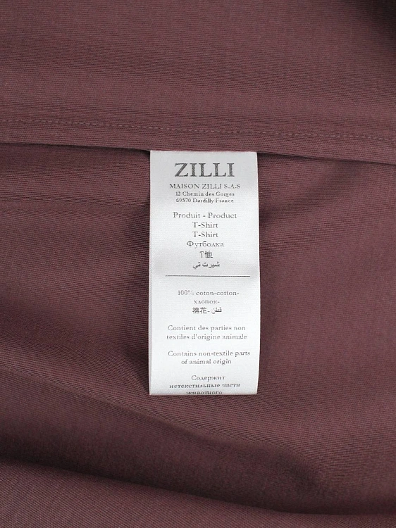 Мужская футболка Zilli бордовая хлопок Zilli фото 9