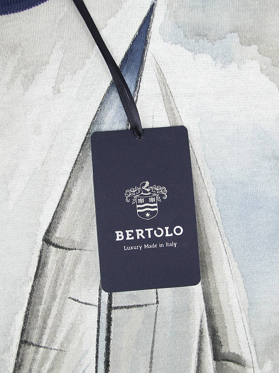 Мужская футболка Bertolo синяя, хлопок Bertolo фото 6