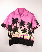 Мужская рубашка Palm Angels с коротким рукавом, шелк