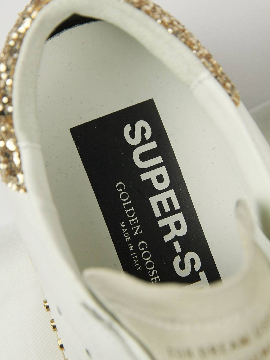 Кеды женские Golden Goose Super Star белые, с блестящей звездой Golden Goose фото 7