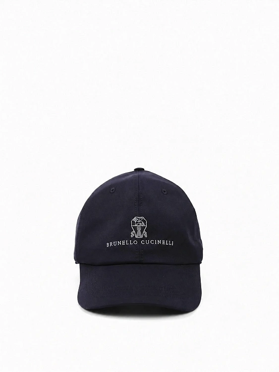 Мужская бейсболка Brunello Cucinelli синяя, шерсть Brunello Cucinelli фото 2