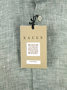 Мужская рубашка Xacus зеленая, лен Xacus фото 5