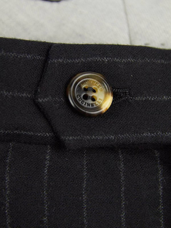 Мужские брюки Brunello Cucinelli черные классические, шерсть Brunello Cucinelli фото 4