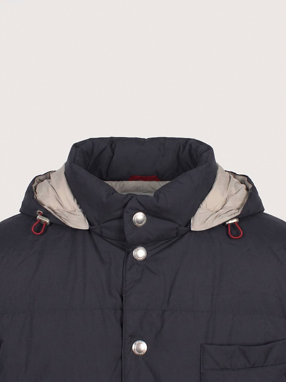 Мужской пуховый жилет Brunello Cucinelli темно‑синий, полиэстер Brunello Cucinelli фото 3