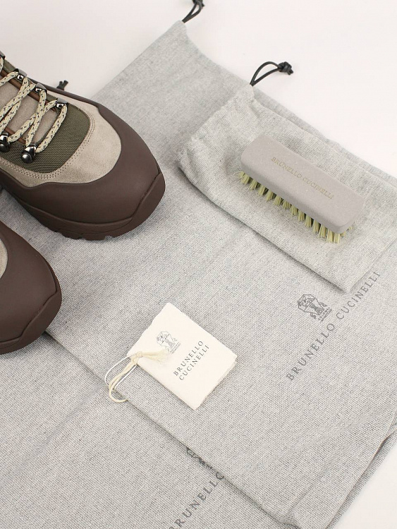 Мужские треккинговые ботинки Brunello Cucinelli Outdoor коричневые Brunello Cucinelli фото 8