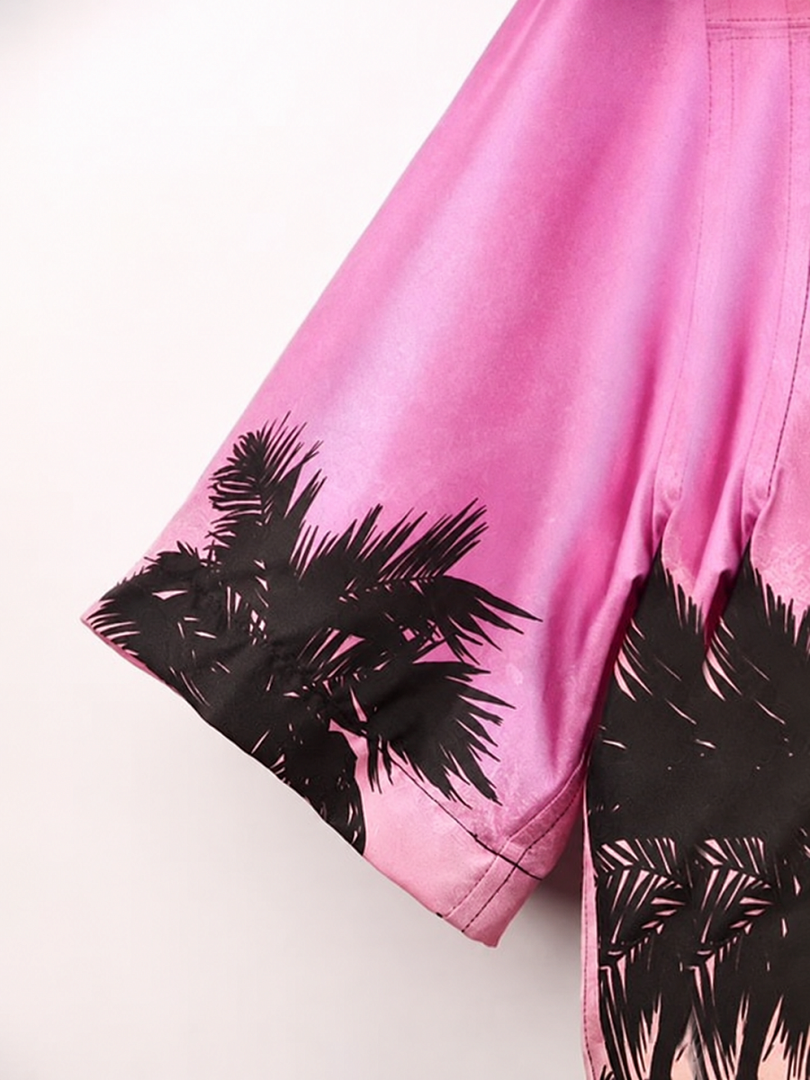 Мужская рубашка Palm Angels с коротким рукавом, шелк Palm Angels фото 5