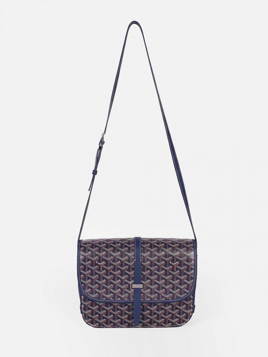 Сумка Goyard Belvedere MM темно-синяя, кожа Goyard фото 7