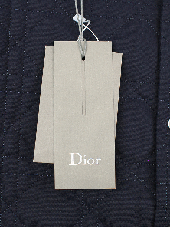 Мужская куртка-рубашка Dior утепленная темно-синяя, хлопок Dior фото 8
