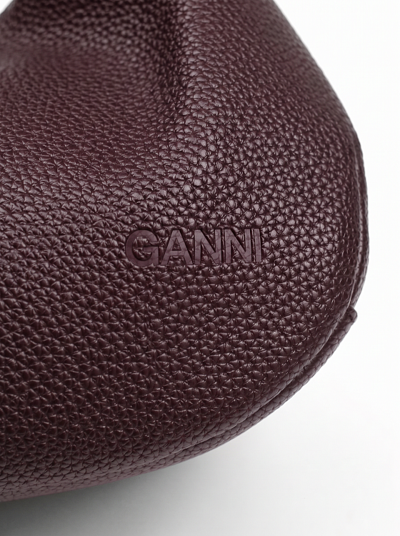 Женская сумка Ganni Hobo Bag коричневая Ganni фото 7