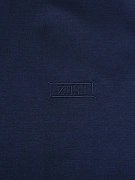 Мужская футболка Zilli темно-синяя хлопок — принт вышивка