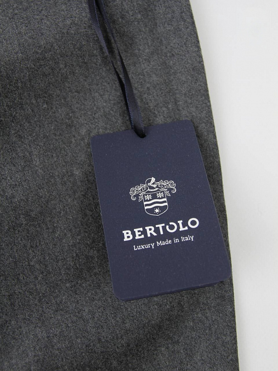 Мужские брюки Bertolo графитовые с поясом на резинке, шерсть/кашемир Bertolo фото 6