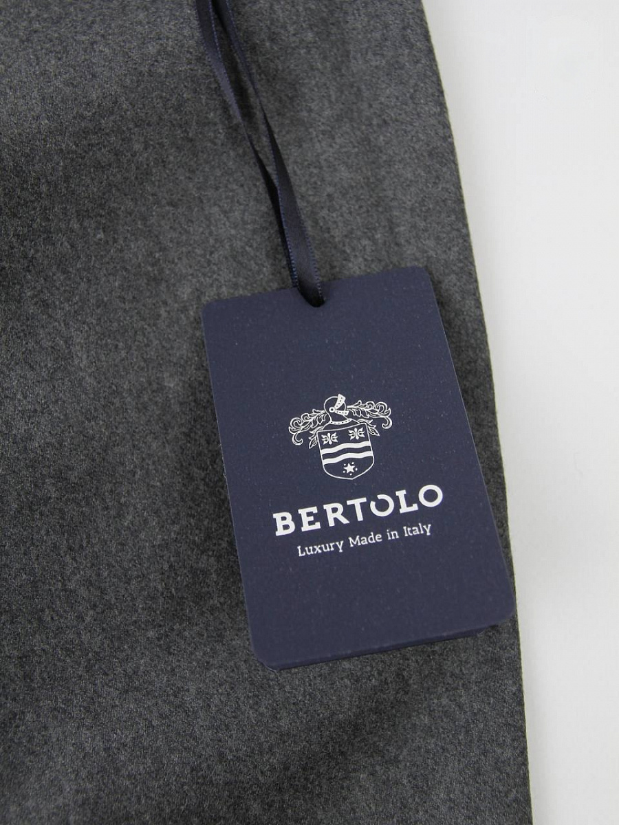 Мужские брюки Bertolo графитовые с поясом на резинке, шерсть/кашемир Bertolo фото 6