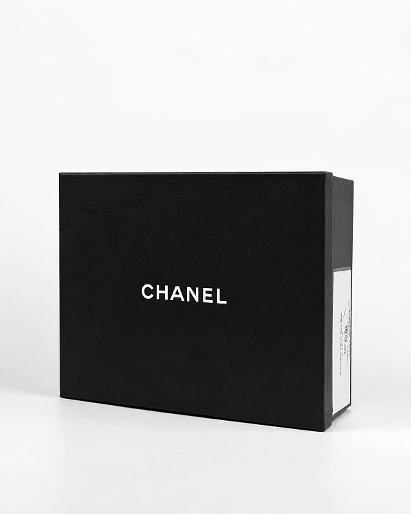 Женские лоферы Chanel темно-серые с белыми вставками, кожа Chanel фото 10