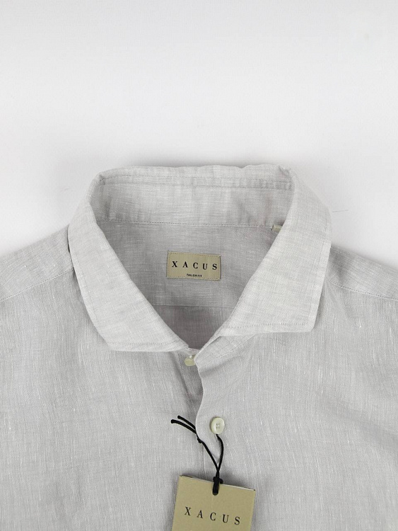 Мужская рубашка Xacus светло-серая, лен Xacus фото 3