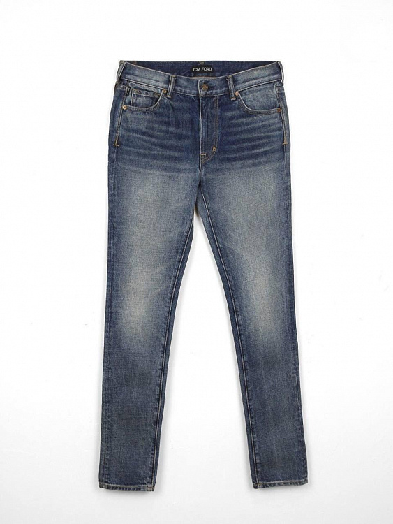 Женские джинсы Tom Ford синие skinny Tom Ford