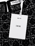 Женское платье мини Dior Macro‑Cannage твидовое черно‑белое Dior фото 7