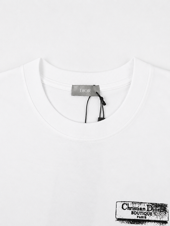 Мужская футболка Dior Archives Labels белая из хлопка Dior фото 3