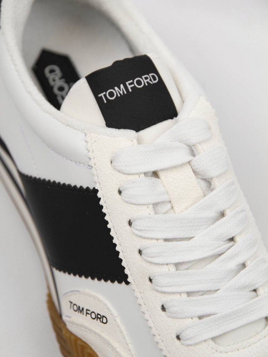 Мужские кроссовки Tom Ford James белые — шнуровка Tom Ford