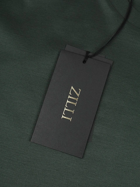Мужская футболка Zilli зеленая хлопок Zilli фото 8