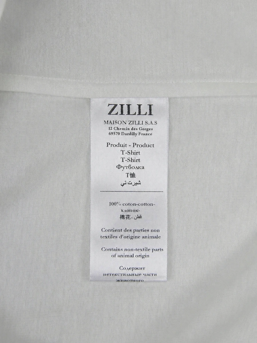 Мужская футболка Zilli белая с принтом, хлопок Zilli фото 6