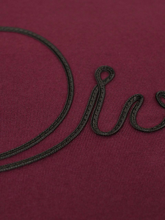 Мужская футболка Dior бордовая из хлопка Dior фото 5